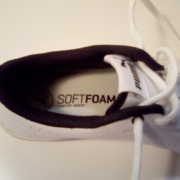 Puma Vintage Womens Leather Low Top Soft Foam Comfort Insert White Sneakers 6.5 - Picture 12 of 16